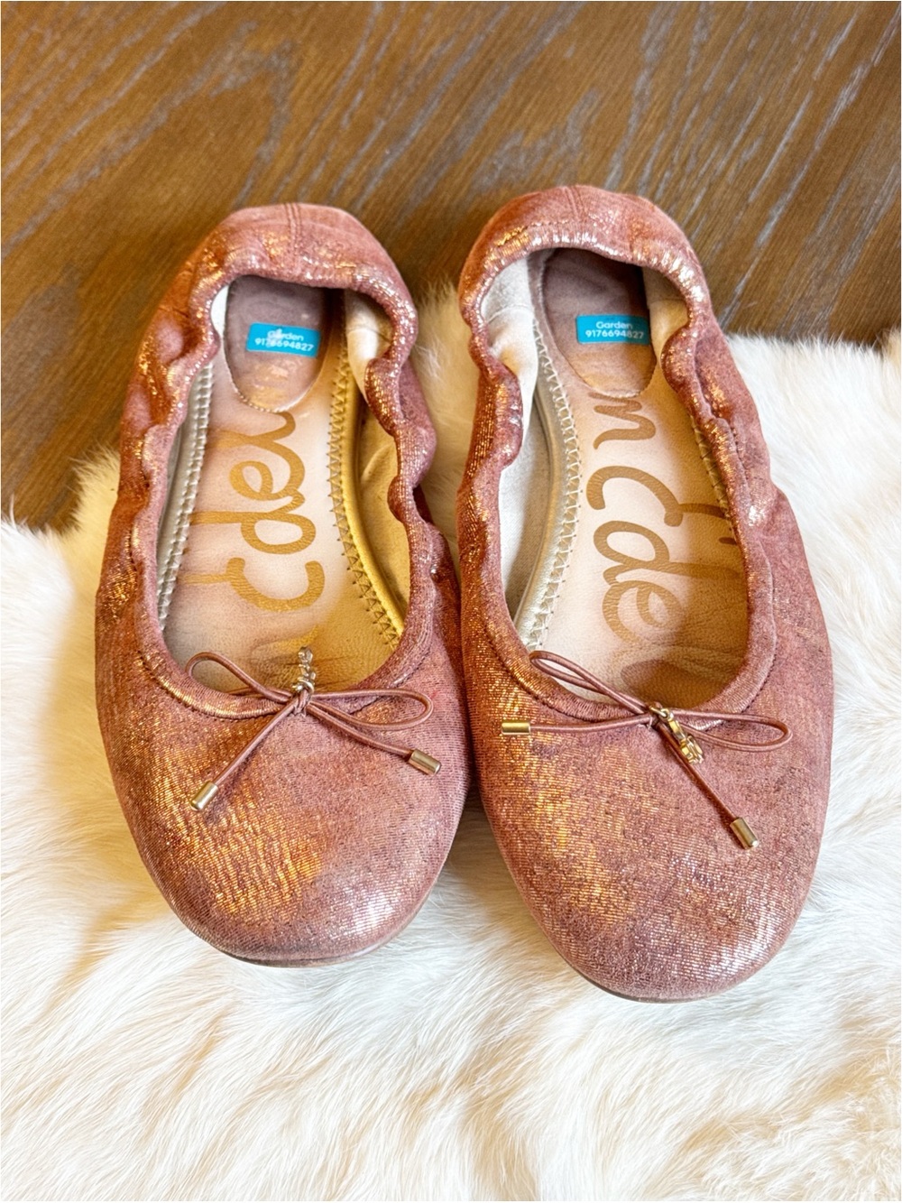 Sam Edelman Women's Felicia Ballet Flats Size 8 metallic brown